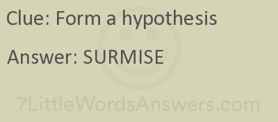 form a hypothesis crossword