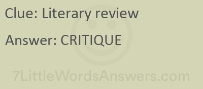 literature review 7 little words