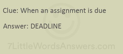 assignment crossword clue 7 letters